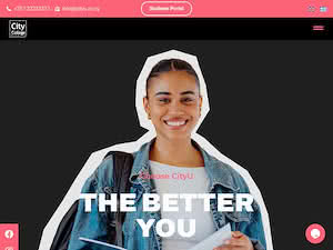 City Unity College Λευκωσίας's official website homepage screenshot