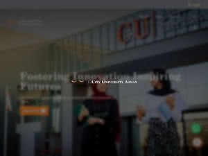 City University Ajman's official website homepage screenshot