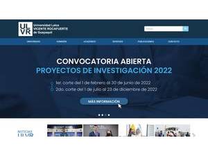 Civil University Vicente Rocafuerte of Guayaquil's official website homepage screenshot