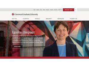 Claremont Graduate University's official website homepage screenshot