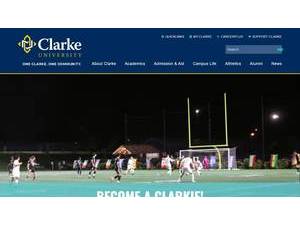 Clarke University's official website homepage screenshot