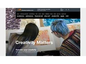 Cleveland Institute of Art's official website homepage screenshot