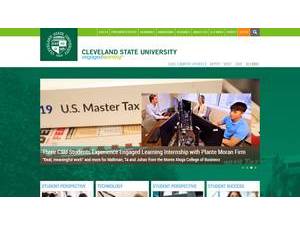 Cleveland State University's official website homepage screenshot
