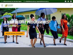 Clifford University's official website homepage screenshot