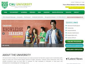 CMJ University's official website homepage screenshot
