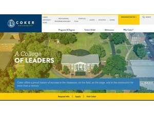 Coker University's official website homepage screenshot