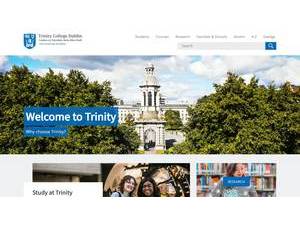 Coláiste na Tríonóide, Baile Átha Cliath, Ollscoil Bhaile Átha Cliath's official website homepage screenshot
