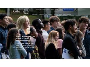 Colby College's official website homepage screenshot
