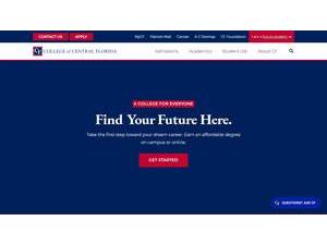 College of Central Florida's official website homepage screenshot