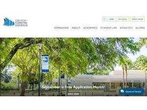 College of Coastal Georgia's official website homepage screenshot