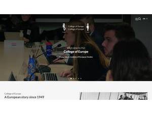 College of Europe's official website homepage screenshot