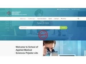 College of Medicine of Prijedor's official website homepage screenshot