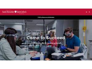 College of Saint Benedict/Saint John's University's official website homepage screenshot