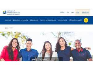 College of Southern Nevada's official website homepage screenshot