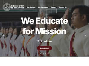 College of the Holy Spirit's official website homepage screenshot