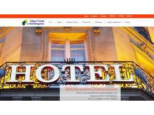 College of Tourism and Hotel Management's official website homepage screenshot