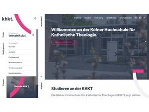 Cologne University of Catholic Theology's official website homepage screenshot