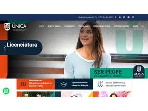 Colombian American University Institution's official website homepage screenshot