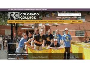 Colorado College's official website homepage screenshot