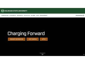Colorado State University's official website homepage screenshot