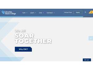 Columbia Basin College's official website homepage screenshot