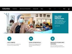 Columbia College Chicago's official website homepage screenshot