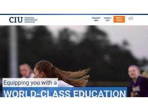 Columbia International University's official website homepage screenshot