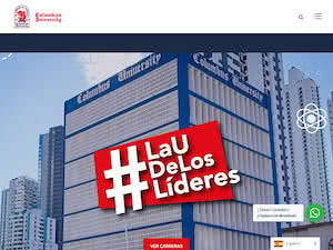 Columbus University's official website homepage screenshot