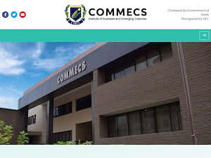 COMMECS انسٹی ٹیوٹ آف بزنس اینڈ ایمرجنگ سائنسز's official website homepage screenshot