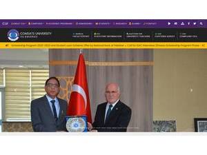 COMSATS University Islamabad's official website homepage screenshot