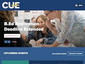 Concordia University of Edmonton's official website homepage screenshot