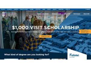Concordia University Wisconsin's official website homepage screenshot