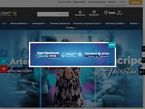 Conservatorio del Tolima's official website homepage screenshot