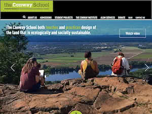 Conway School of Landscape Design's official website homepage screenshot