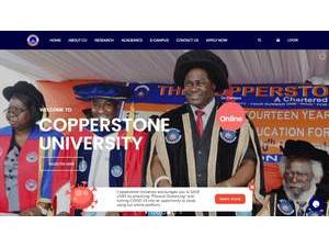 Copperstone University's official website homepage screenshot