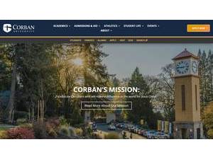 Corban University's official website homepage screenshot