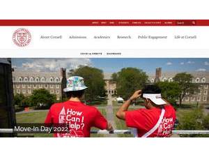 Cornell University's official website homepage screenshot