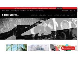 Cornish College of the Arts's official website homepage screenshot