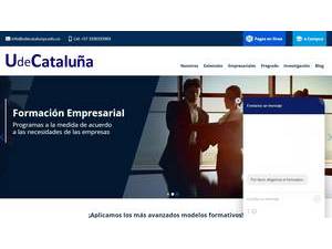 Corporacion Universitaria de Cataluña's official website homepage screenshot