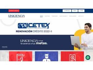 Corporacion Universitaria de Ciencia y Desarrollo's official website homepage screenshot
