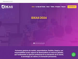 Corporacion Universitaria de Colombia Ideas's official website homepage screenshot
