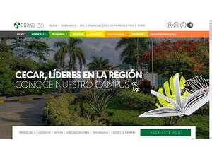 Corporacion Universitaria del Caribe's official website homepage screenshot