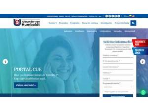 Corporacion Universitaria Empresarial Alexander Von Humboldt's official website homepage screenshot