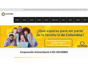 Corporacion Universitaria U de Colombia's official website homepage screenshot