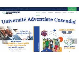 Cosendai Adventist University's official website homepage screenshot