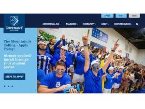 Covenant College's official website homepage screenshot