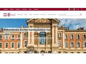 Cracow University of Economics's official website homepage screenshot