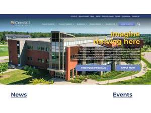 Crandall University's official website homepage screenshot