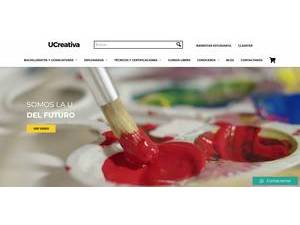 Creative University's official website homepage screenshot