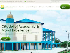 Crescent University, Abeokuta's official website homepage screenshot